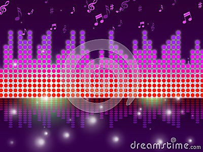 Soundwaves Background Means Song Tune Or Melody Stock Photo