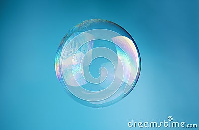 Soup bubble on blue sky background Stock Photo