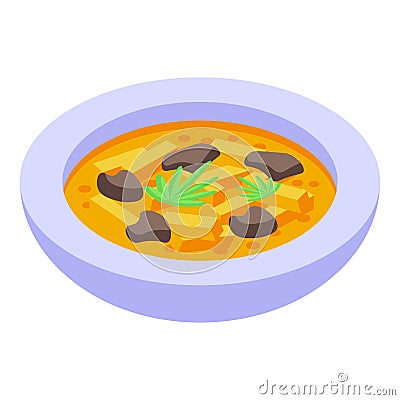 Soup cuisine food icon isometric vector. Cookery dish recipe Vector Illustration