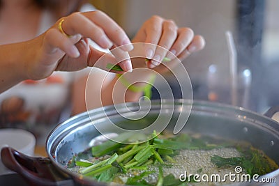 Soup hot pot Stock Photo