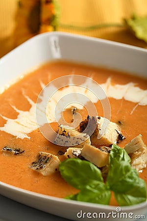Soup made from seafood Stock Photo