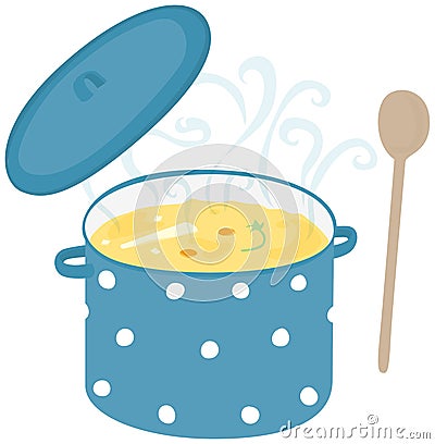 Soup pot Vector Illustration