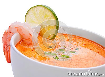 Soup with seafood Stock Photo