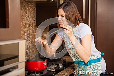 This soup tastes really bad Stock Photo