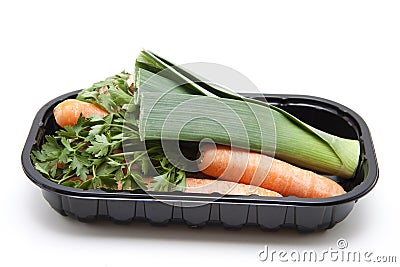Soup vegetables in packaging Stock Photo