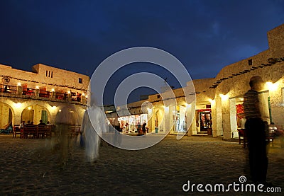 Souq at night Stock Photo