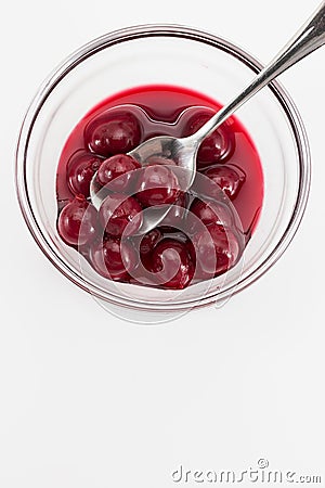 Sour Cherry Compote Stock Photo