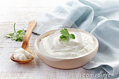 Sour cream Stock Photo