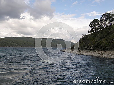 The source of the Angara River Stock Photo