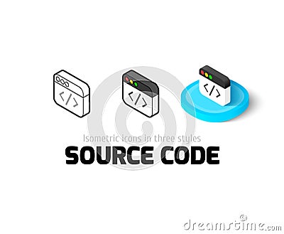 Source code icon in different style Vector Illustration