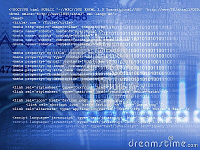 Source code technology background Stock Photo