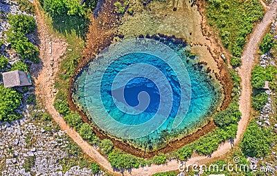 Source of the river Cetina, Croatia Stock Photo