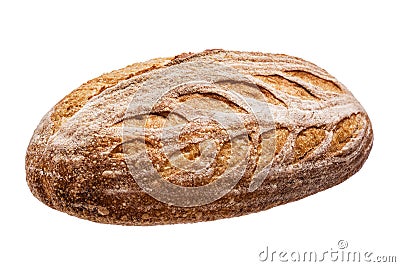 Sourdough freshly baked bread on white background Stock Photo