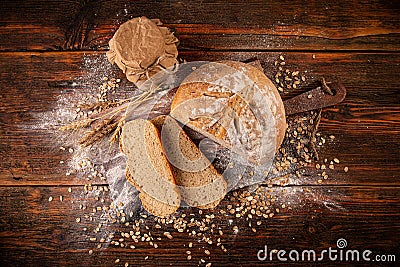 Sourdough loaf of bread Stock Photo