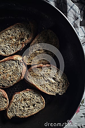 Sourdough Wholewheat Bread Slice Stock Photo
