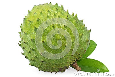 Soursop, Prickly Custard Apple isolated on white Stock Photo