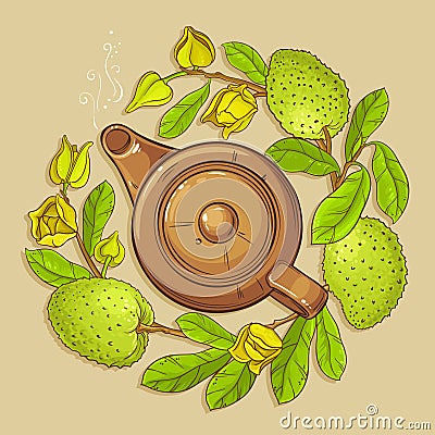 Soursop tea vector illustration Vector Illustration