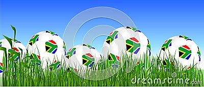 South Africa balls Vector Illustration