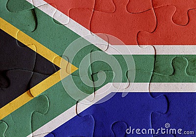 South Africa flag puzzle Stock Photo