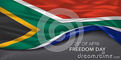 South Africa happy freedom day greeting card, banner with template text vector illustration Vector Illustration