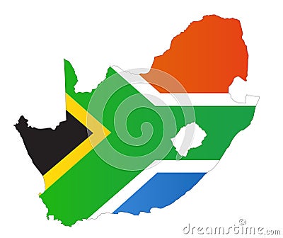 South Africa map Vector Illustration
