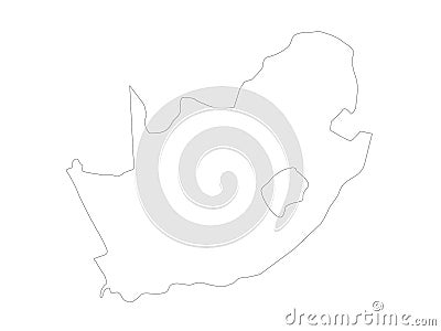 South Africa map - southernmost country in Africa Vector Illustration