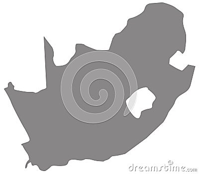 South Africa map - southernmost country in Africa Vector Illustration