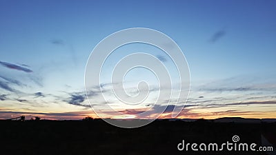 South Africa Northern Cape Kalahari sunset Stock Photo