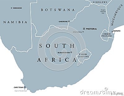 South Africa political map Vector Illustration