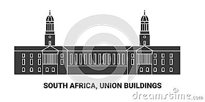 South Africa, Union Buildings, travel landmark vector illustration Vector Illustration