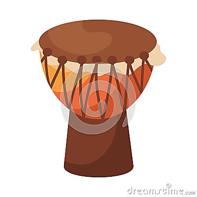 south african djembe drum Vector Illustration