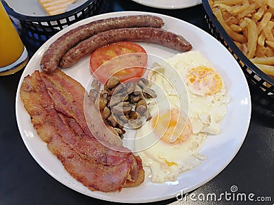 South African English breakfast Stock Photo