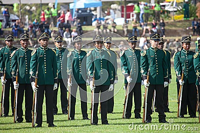 South African National Defence Force Soldiers Parade Editorial Stock Photo