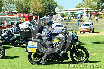 South African Traffic Police Motorbikes Editorial Stock Photo