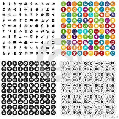 100 South America icons set vector variant Vector Illustration