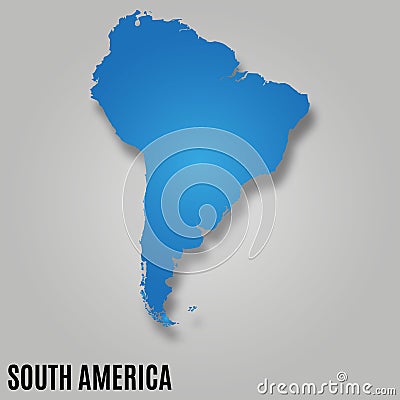South America map Vector Illustration