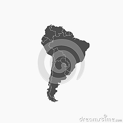 South america map vektor Vector Illustration