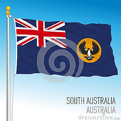 South Australia flag, state and territory, Australia, Oceanian country Vector Illustration