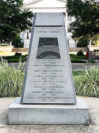 South Carolina State Capital Complex Buildings Monument Editorial Stock Photo