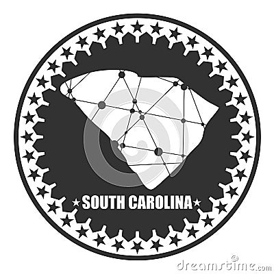 South Carolina state map Vector Illustration