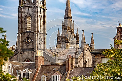 South Church with Kirk of St Nicholas in Aberdeen Stock Photo