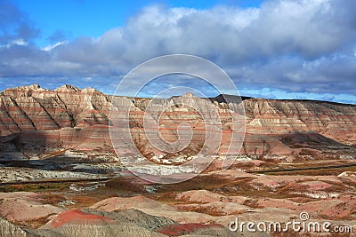 South Dakota Badlands rock streaks Stock Photo