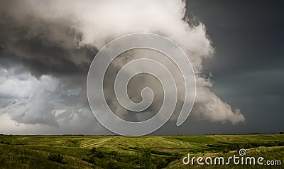 South Dakota Thunder Storm Stock Photo