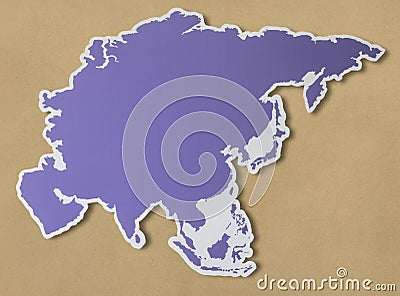 South East Asia continent map icon Stock Photo