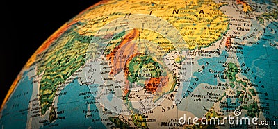 South East Asia Globe Stock Photo