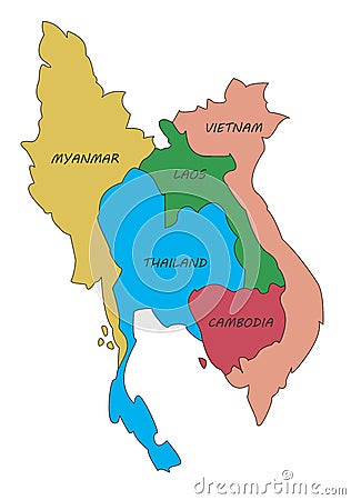 South east asia map Stock Photo