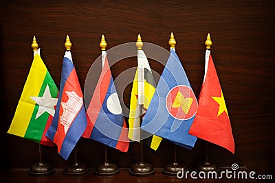 South east asian flag community Stock Photo
