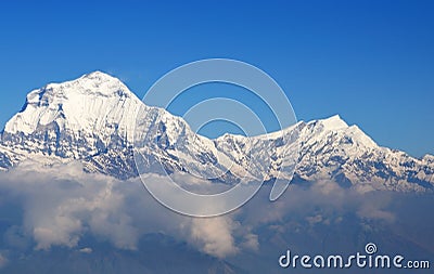 South Face of Dhaulagiri Himalaya, Nepal. Stock Photo