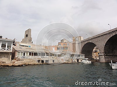 South of France - Old port of Marseille - Capitale of the Bouches du Rhone Editorial Stock Photo