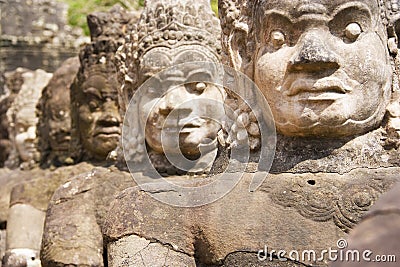 South Gate, Angkor Thom, Cambodia Stock Photo